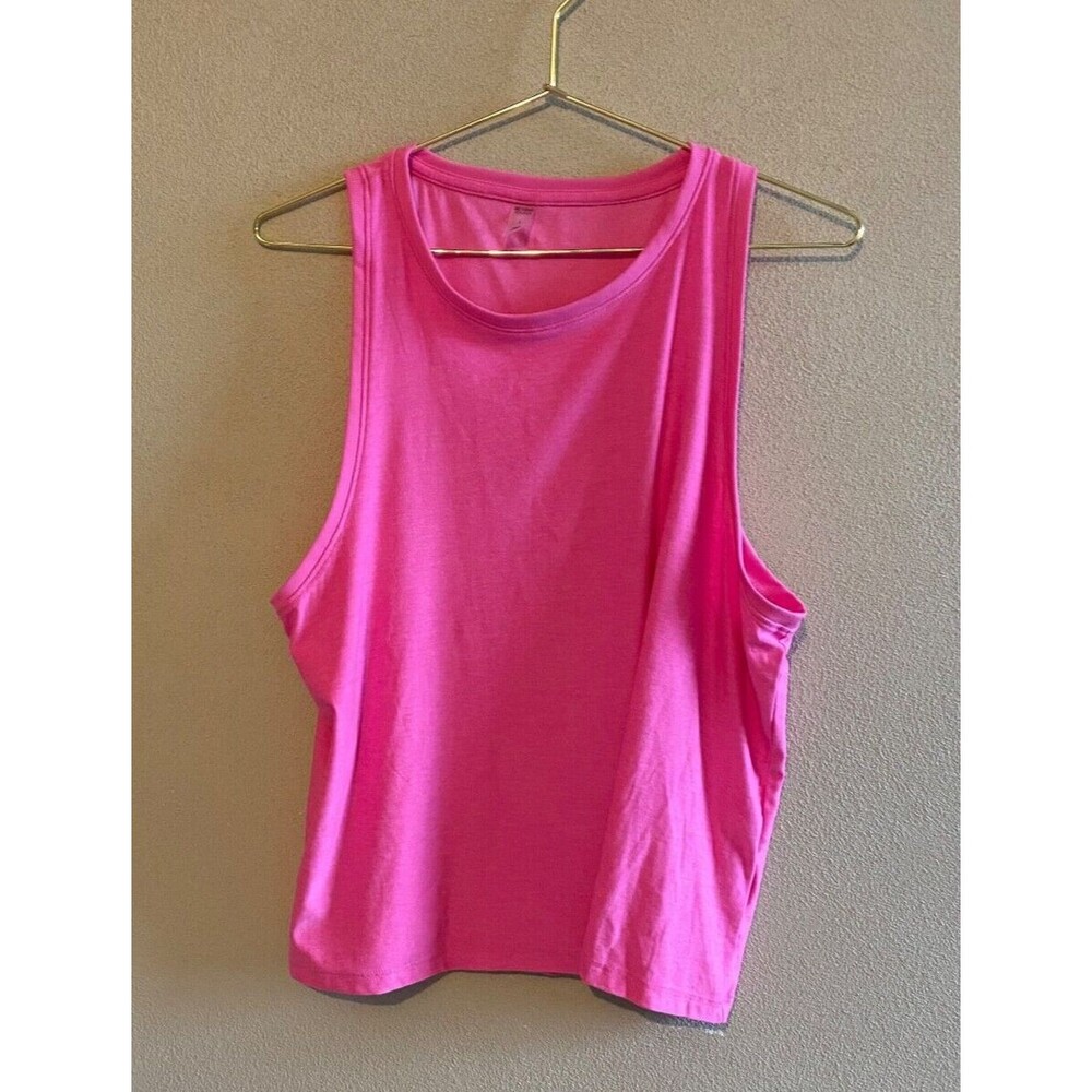 Beyond Yoga Women's Sz L Featherweight Rebalance Pink Punch Heather Tank Top